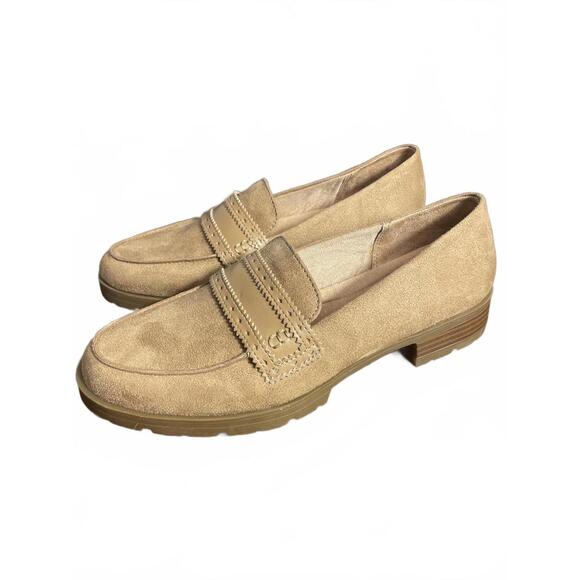LifeStride Suede Shoes Women's 9 Tan Loafers Comfort EUC - Picture 5 of 7
